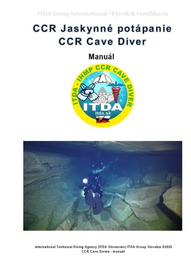 Potápačský manuál CCR Cave Diver v slovenčine – ITDA-IHMP