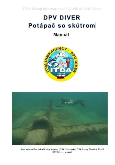 Potápačský manuál DPV Diver – potápanie so skútrom v slovenčine