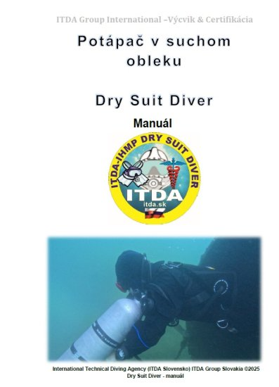 Potápačský manuál Dry Suit Diver – potápanie v suchom obleku v slovenčine