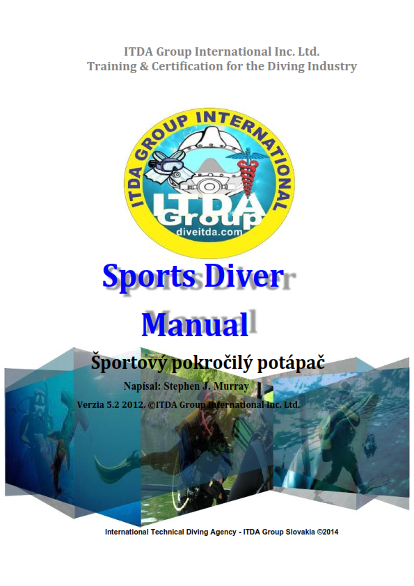 Potápačský manuál Sport Diver v slovenčine – ITDA-IHMP Slovensko