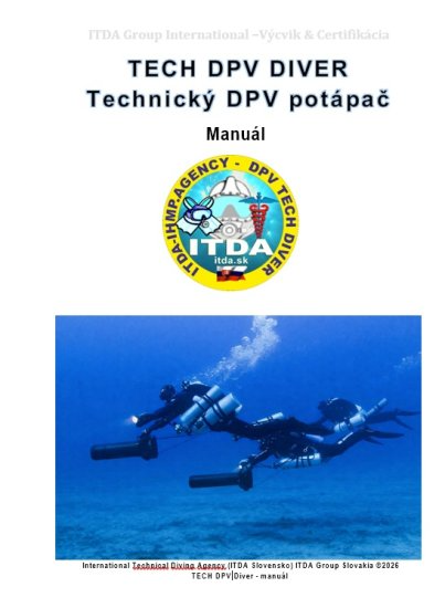 Potápačský manuál Tech DPV Diver v slovenčine – ITDA-IHMP