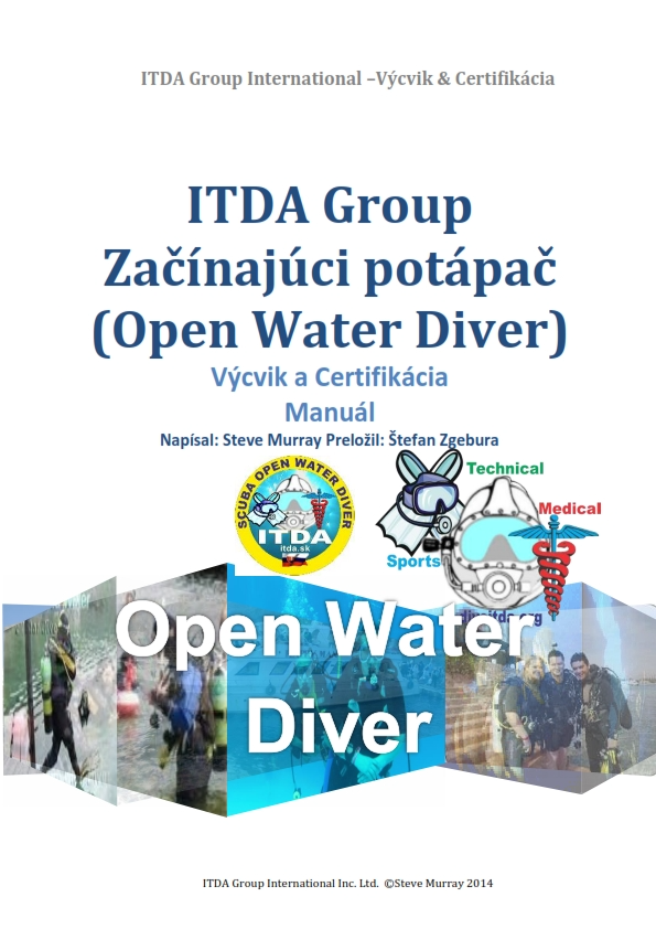 Potápačský manuál Začínajúci potápač Open Water Diver v slovenčine – ITDA-IHMP Slovensko